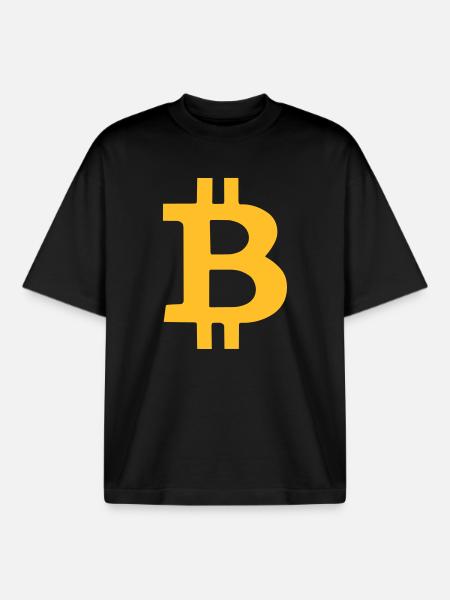 bitcoin - Boxy Heavyweight Unisex Organic T-Shirt by Stanley/Stella - black