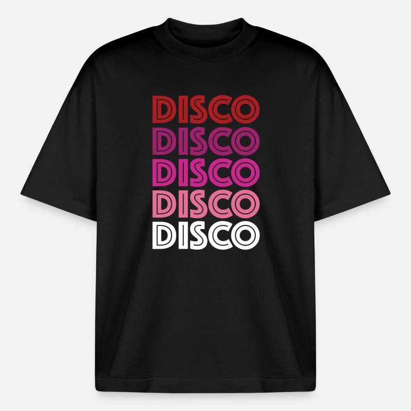Disco Disco Disco - Boxy Heavyweight Unisex Organic T-Shirt von Stanley/Stella - Schwarz