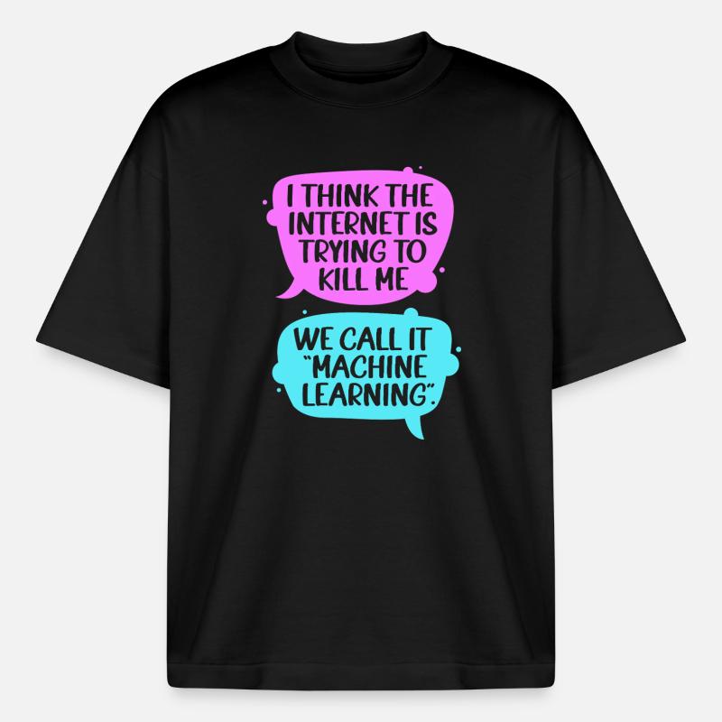 GPT Programmer Coder - Heavyweight Boxy Unisex T-Shirt by Stanley/Stella - black