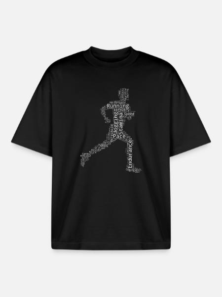 Geschenkidee für einen Running mit Running - Boxy Heavyweight Unisex Organic T-Shirt von Stanley/Stella - Schwarz