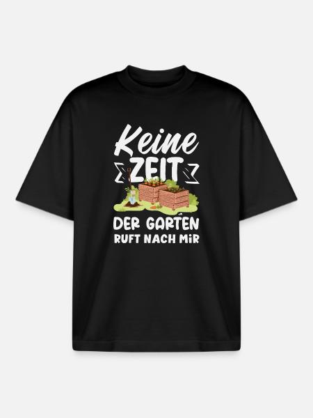 Garten Ruft Nach Mir - Boxy Heavyweight Unisex Organic T-Shirt von Stanley/Stella - Schwarz