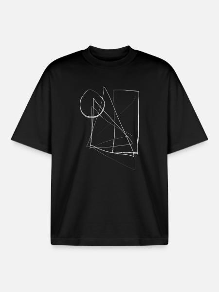 Abstraktes Design: Distortion - Boxy Heavyweight Unisex Organic T-Shirt von Stanley/Stella - Schwarz