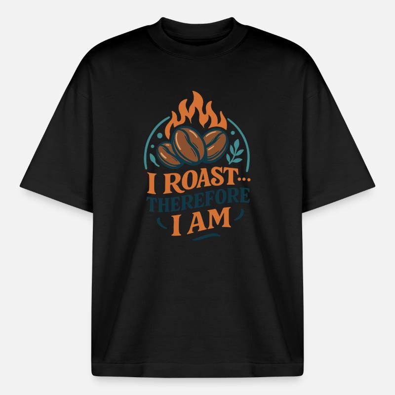 Ich röste, also bin ich - Boxy Heavyweight Unisex Organic T-Shirt von Stanley/Stella - Schwarz