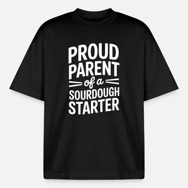 Stolzer Elternteil eines Sauerteigstarters - Boxy Heavyweight Unisex Organic T-Shirt von Stanley/Stella - Schwarz