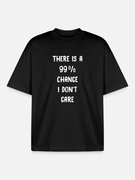 99 Prozent Egal Spruch - Boxy Heavyweight Unisex Organic T-Shirt von Stanley/Stella - Schwarz