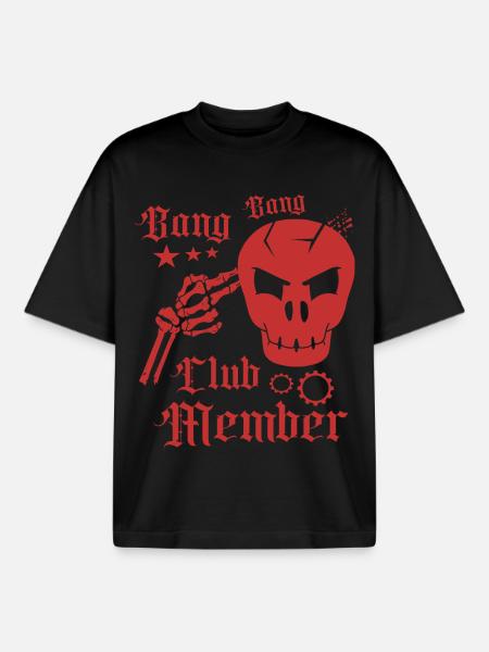 Bang Bang Club Member - Boxy Heavyweight Unisex Organic T-Shirt by Stanley/Stella - black