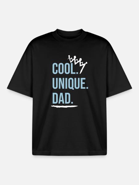 Cool dad - Boxy Heavyweight Unisex Organic T-Shirt by Stanley/Stella - black