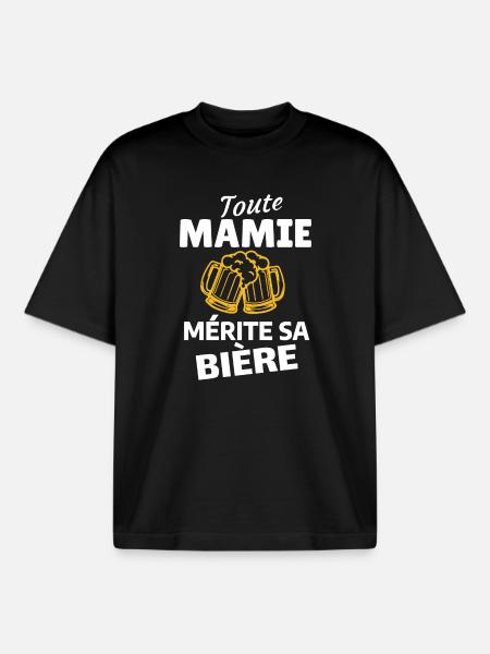 Humour et Fête de la Bière - Boxy Heavyweight Unisex Organic T-Shirt by Stanley/Stella - black