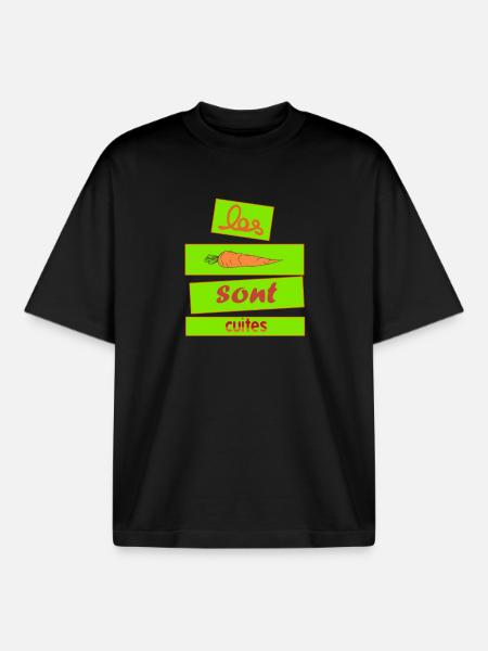 Les carottes sont cuites - T-shirt unisexe boxy épais biologique Stanley/Stella - noir