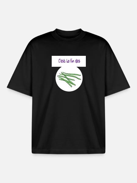 Het is het einde van de bonen - Unisex boxy heavyweight biologisch T-shirt Stanley/Stella - zwart