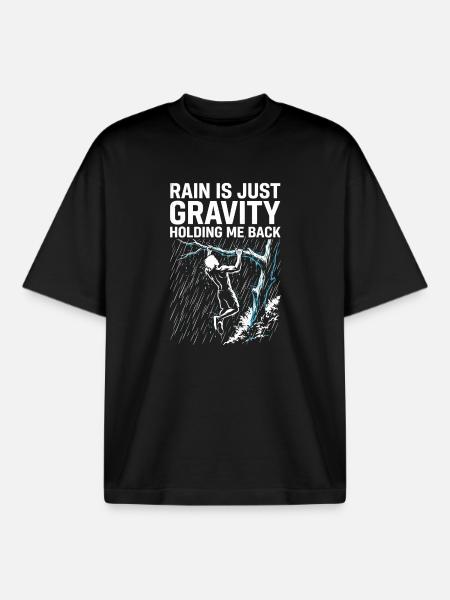 Calisthenics And Rain - Boxy Heavyweight Unisex Organic T-Shirt von Stanley/Stella - Schwarz