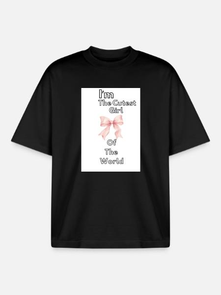Süßestes Mädchen mit dem Band - Boxy Heavyweight Unisex Organic T-Shirt von Stanley/Stella - Schwarz