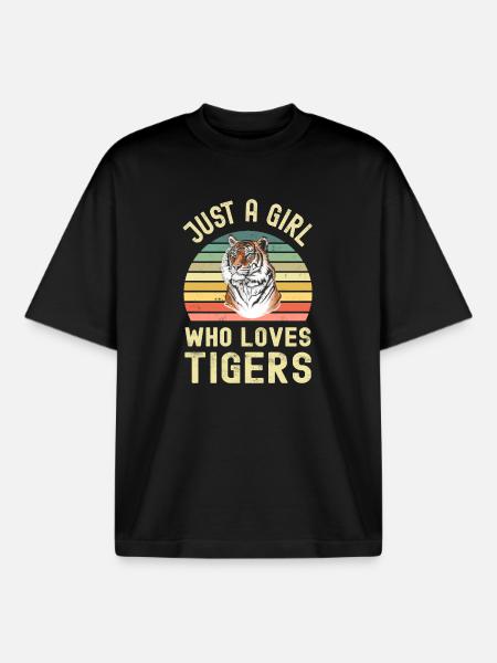 Tiger - Boxy Heavyweight Unisex Organic T-Shirt by Stanley/Stella - black