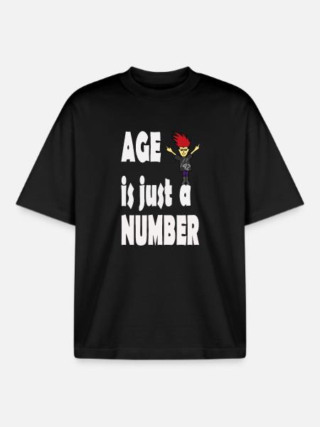 Age is just a number - Boxy Heavyweight Unisex Organic T-Shirt by Stanley/Stella - black