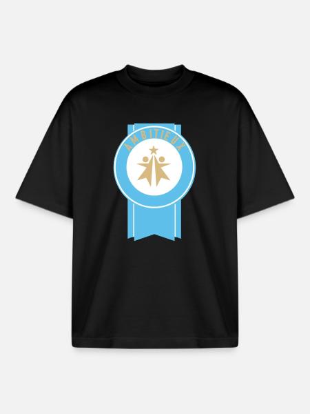 Ambitieux - T-shirt unisexe boxy épais biologique Stanley/Stella - noir