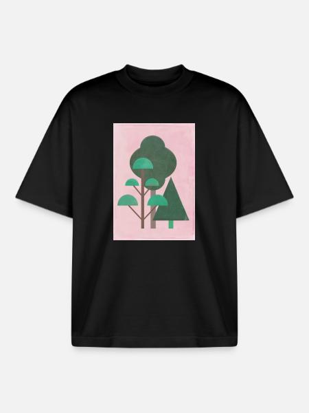 Forest - Boxy Heavyweight Unisex Organic T-Shirt by Stanley/Stella - black
