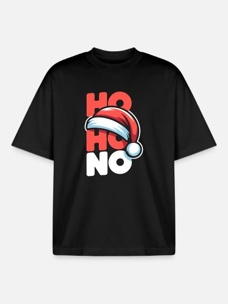 Ho Ho No Christmas - Boxy Heavyweight Unisex Organic T-Shirt by Stanley/Stella - black