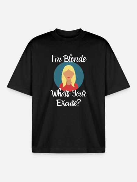 Cheveux blonds - T-shirt unisexe boxy épais biologique Stanley/Stella - noir