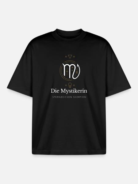 Die Mystikerin Virgo Logo - Boxy Heavyweight Unisex Organic T-Shirt von Stanley/Stella - Schwarz