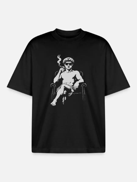  David Michalengelo as Mafia Icon - Boxy Heavyweight Unisex Organic T-Shirt by Stanley/Stella - black
