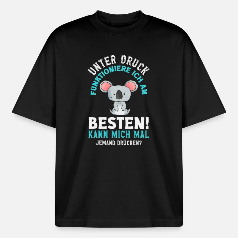 I function best under pressure - Boxy Heavyweight Unisex Organic T-Shirt by Stanley/Stella - black