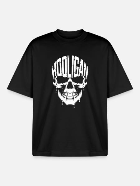 Hooligan – Sport Ultra Tee - Boxy Heavyweight Unisex Organic T-Shirt von Stanley/Stella - Schwarz