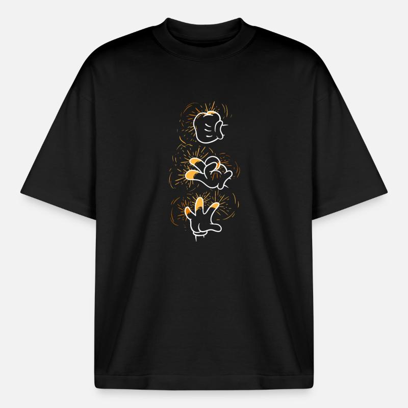 Techno - T-shirt unisexe épais coupe boxy Stanley/Stella - noir