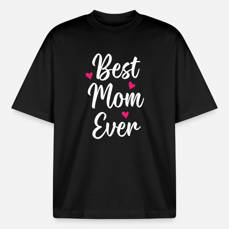 Beste Mutter aller Zeiten - Boxy Heavyweight Unisex Organic T-Shirt von Stanley/Stella - Schwarz