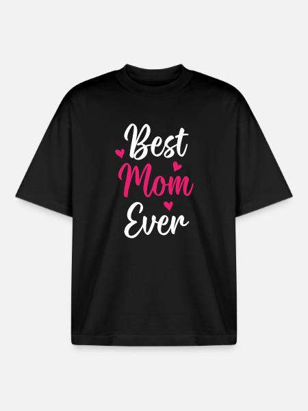 Beste Mutter aller Zeiten - Boxy Heavyweight Unisex Organic T-Shirt von Stanley/Stella - Schwarz