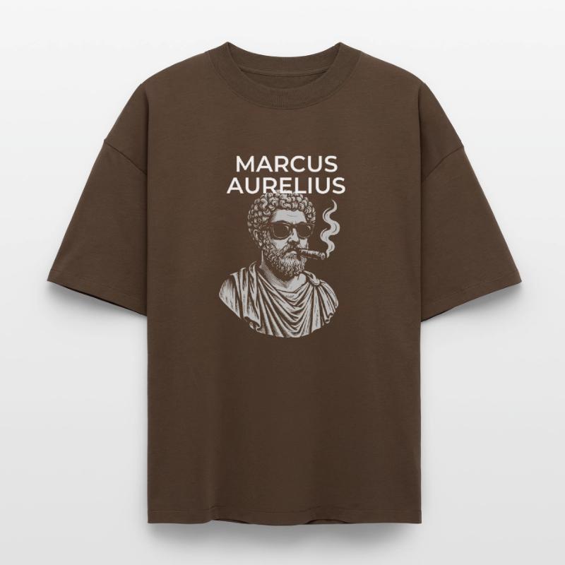Marcus Aurelius Classical Philosopher Portrait  Boxy Heavyweight Unisex Organic T-Shirt by Stanley/Stella