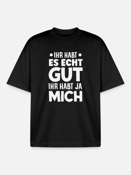 Tu l’as bien – tu m’as - T-shirt unisexe boxy épais biologique Stanley/Stella - noir
