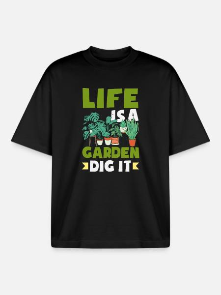 Garten- Und Pflanzenliebhaber Geschenke - Boxy Heavyweight Unisex Organic T-Shirt von Stanley/Stella - Schwarz
