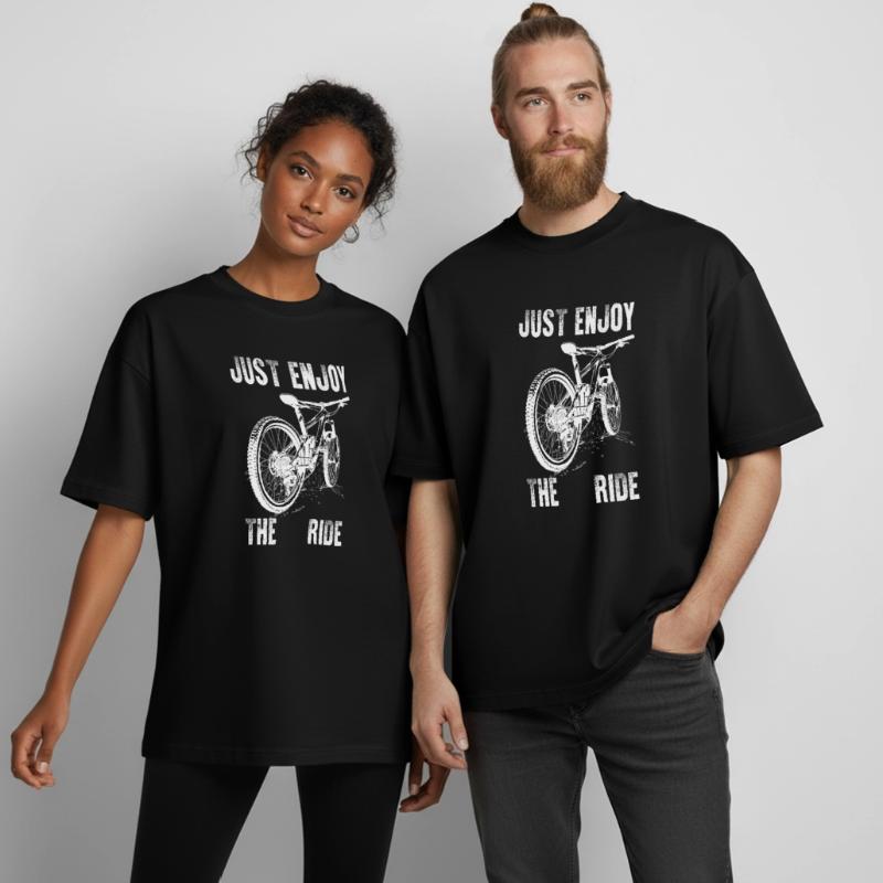 Profitez simplement de la balade à vélo Graphique T-shirt unisexe boxy épais biologique Stanley/Stella