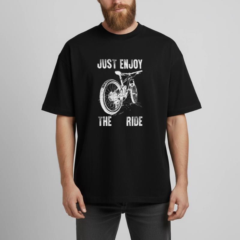Profitez simplement de la balade à vélo Graphique T-shirt unisexe boxy épais biologique Stanley/Stella