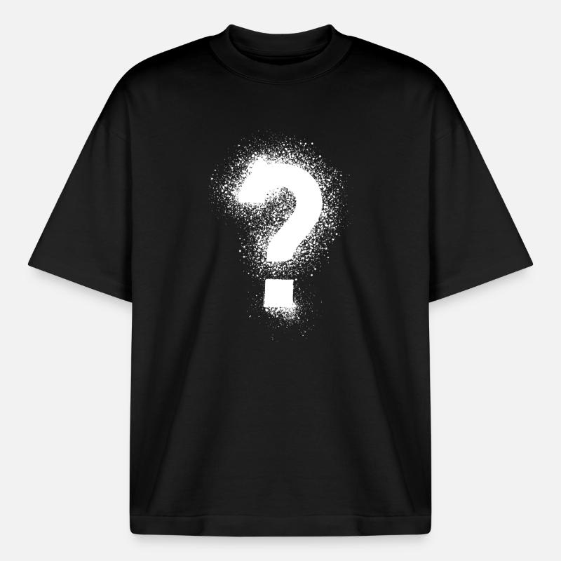 point d’interrogation - T-shirt unisexe épais coupe boxy Stanley/Stella - noir