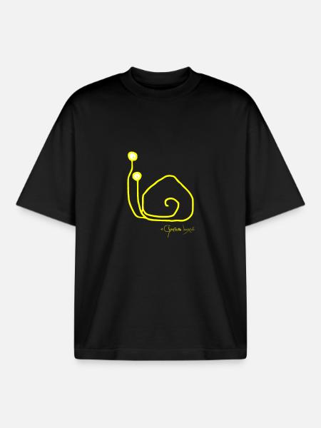 Snailsolomeeting - Singlesnail - Boxy Heavyweight Unisex Organic T-Shirt by Stanley/Stella - black