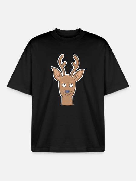 Roebuck - Boxy Heavyweight Unisex Organic T-Shirt by Stanley/Stella - black