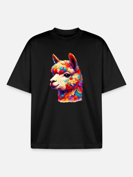 Alpaga - T-shirt unisexe boxy épais biologique Stanley/Stella - noir