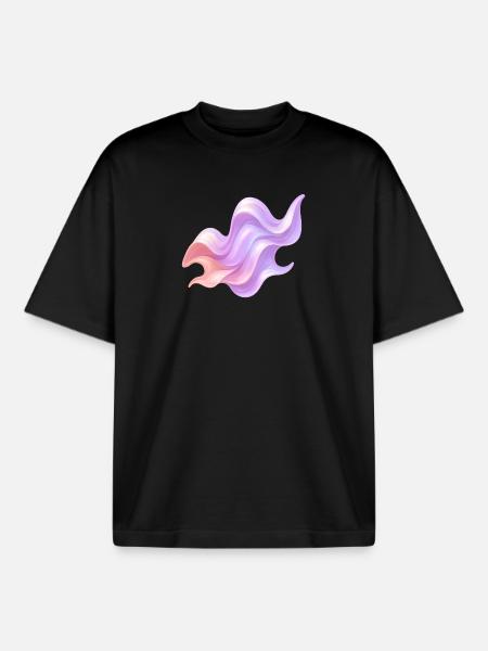 Liquid Waves - Boxy Heavyweight Unisex Organic T-Shirt by Stanley/Stella - black