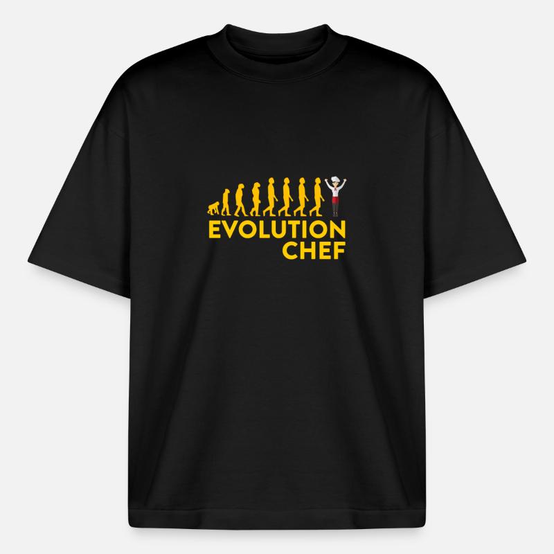 Evolutionärer Chef Motive - Heavyweight Unisex Boxy T-Shirt von stanley/stella	 - Schwarz