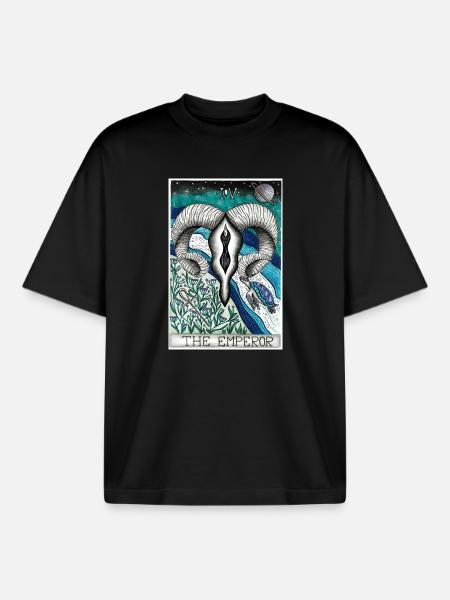The Emperor - Boxy Heavyweight Unisex Organic T-Shirt by Stanley/Stella - black
