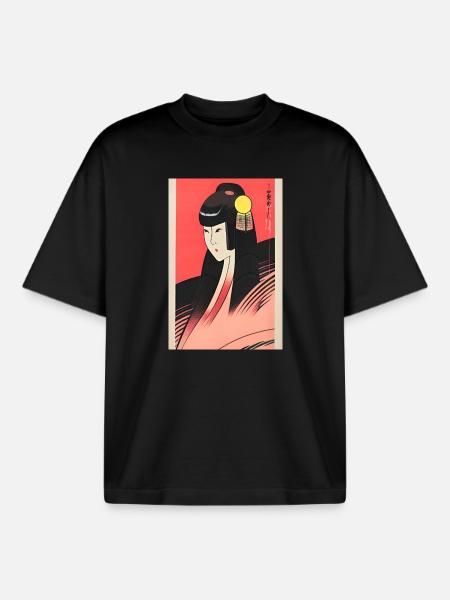 Geisha 10 - Boxy Heavyweight Unisex Organic T-Shirt by Stanley/Stella - black