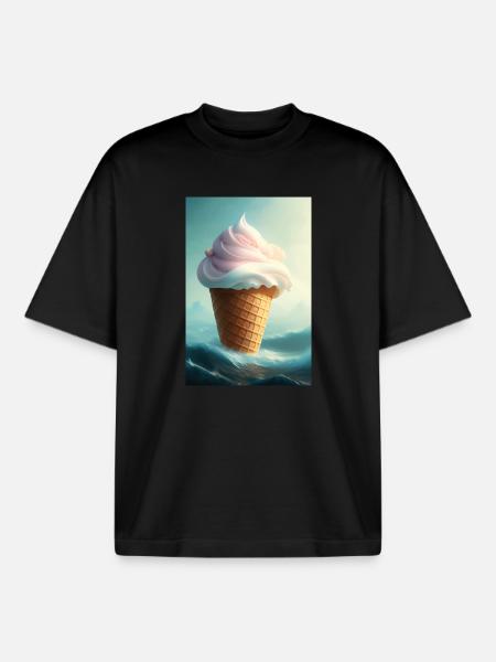 Glace - T-shirt unisexe boxy épais biologique Stanley/Stella - noir