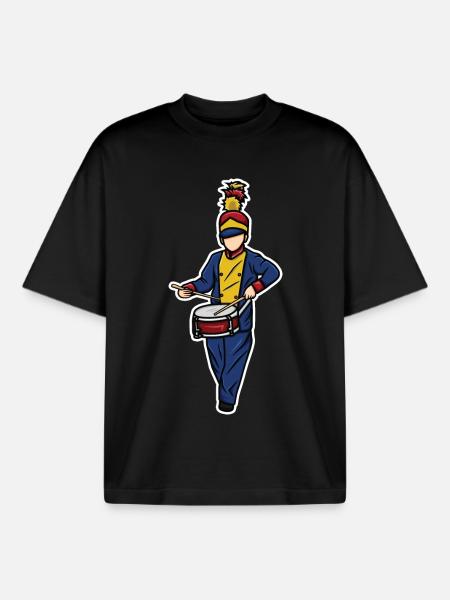 Garçon batteur - T-shirt unisexe boxy épais biologique Stanley/Stella - noir