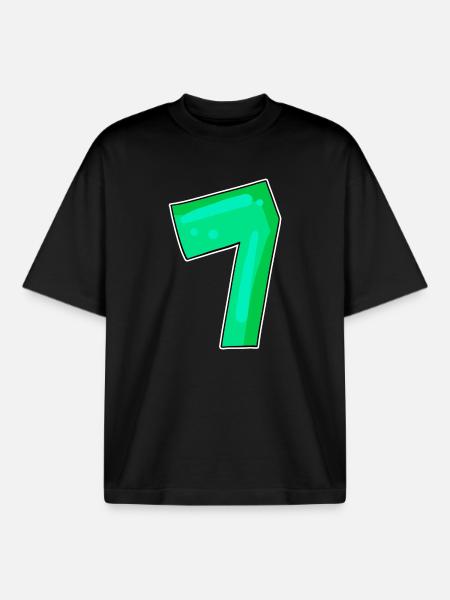 Numéro 7 Numéro Sept - T-shirt unisexe boxy épais biologique Stanley/Stella - noir