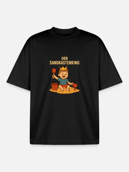 Der Sandkasten König - Boxy Heavyweight Unisex Organic T-Shirt von Stanley/Stella - Schwarz