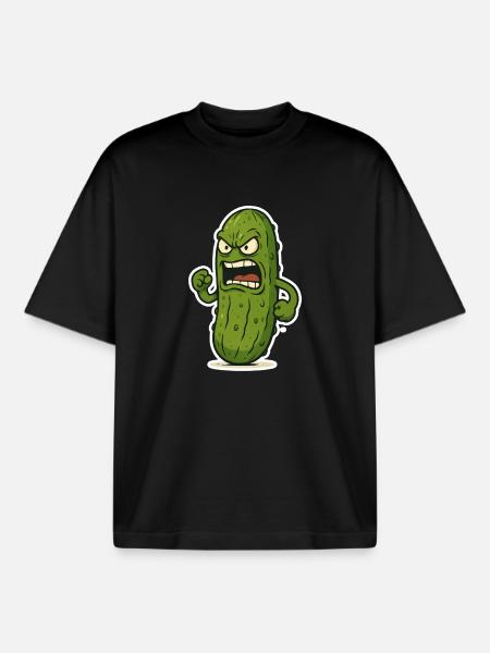 Cucumber attack - Boxy Heavyweight Unisex Organic T-Shirt by Stanley/Stella - black