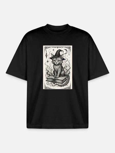 Witchy Yuumi - Boxy Heavyweight Unisex Organic T-Shirt by Stanley/Stella - black