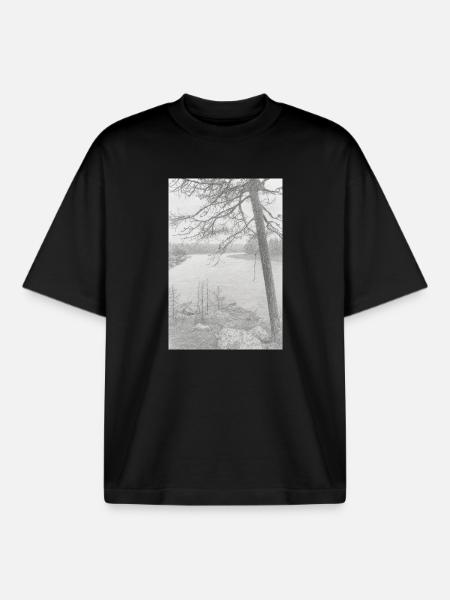 Nature - Boxy Heavyweight Unisex Organic T-Shirt by Stanley/Stella - black