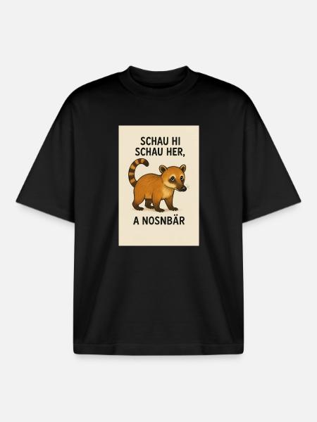 Nosnbär - T-shirt unisexe boxy épais biologique Stanley/Stella - noir